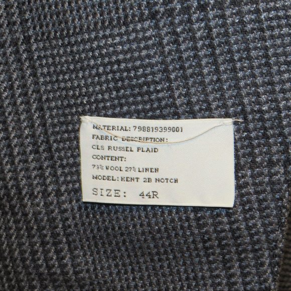 Ralph Lauren Purple Label Kent Linen Blend Glen Plaid Sport Coat 44R NWT $2995 - Picture 10 of 11